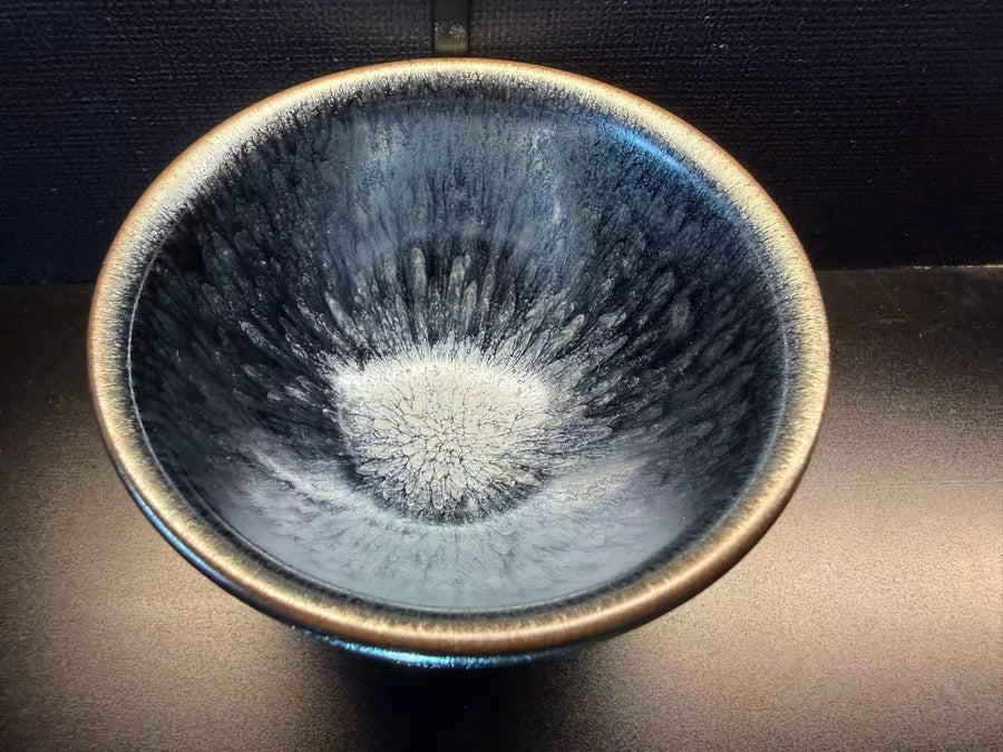 Silver Rain Tall Jian Zhan Tea Cup