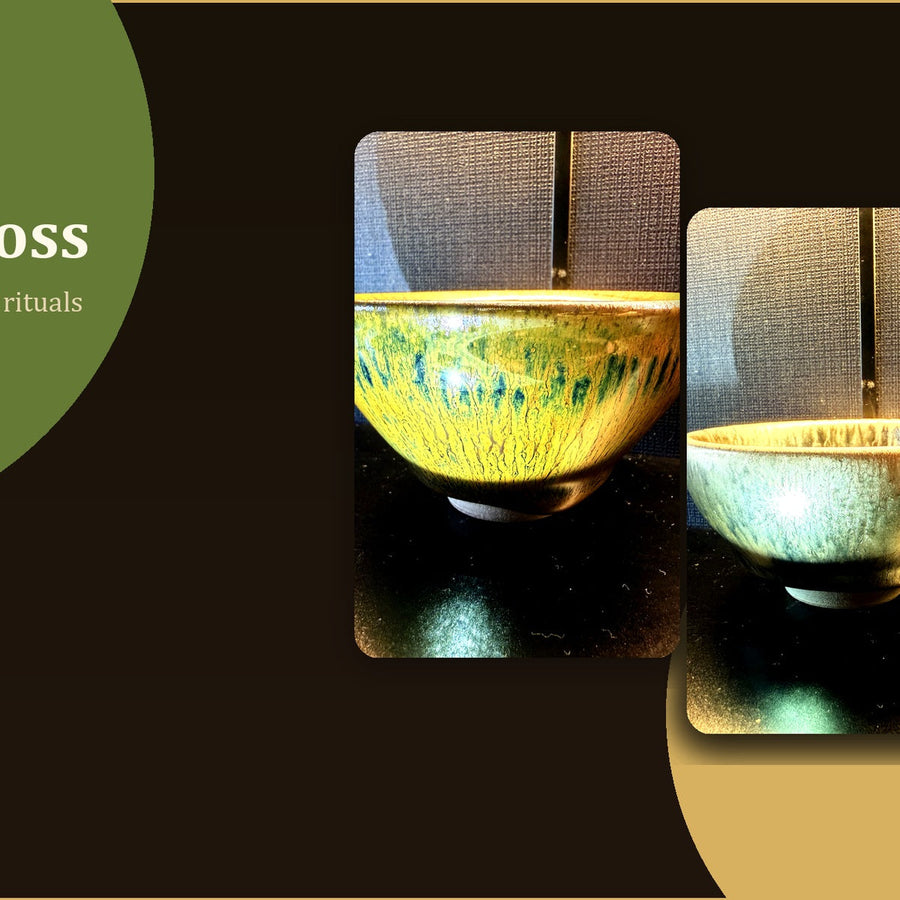 Golden Moss Jian Zhan tea cups collection image