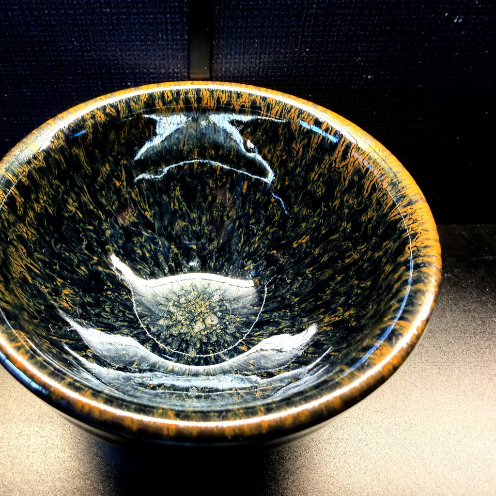 Deep Copper Hare's Fur Jian Zhan Tea Cup - clean product photo, view one