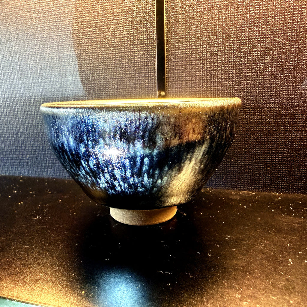 Blue Silver Oil Spot Jian Zhan Tea Cup - clean product photo, view one