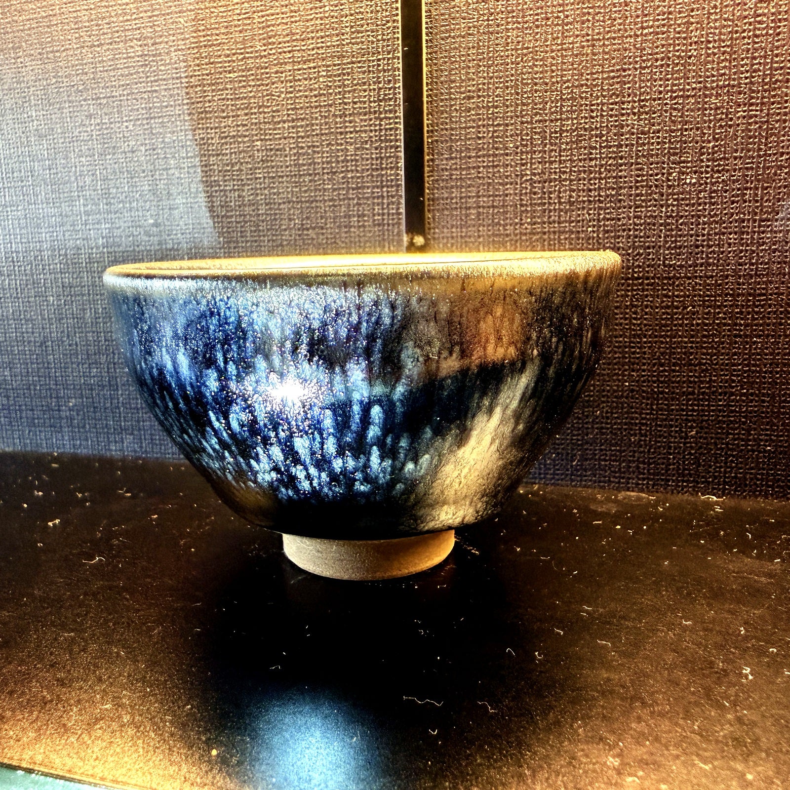 Blue Silver Oil Spot Jian Zhan Tea Cup - clean product photo, view one