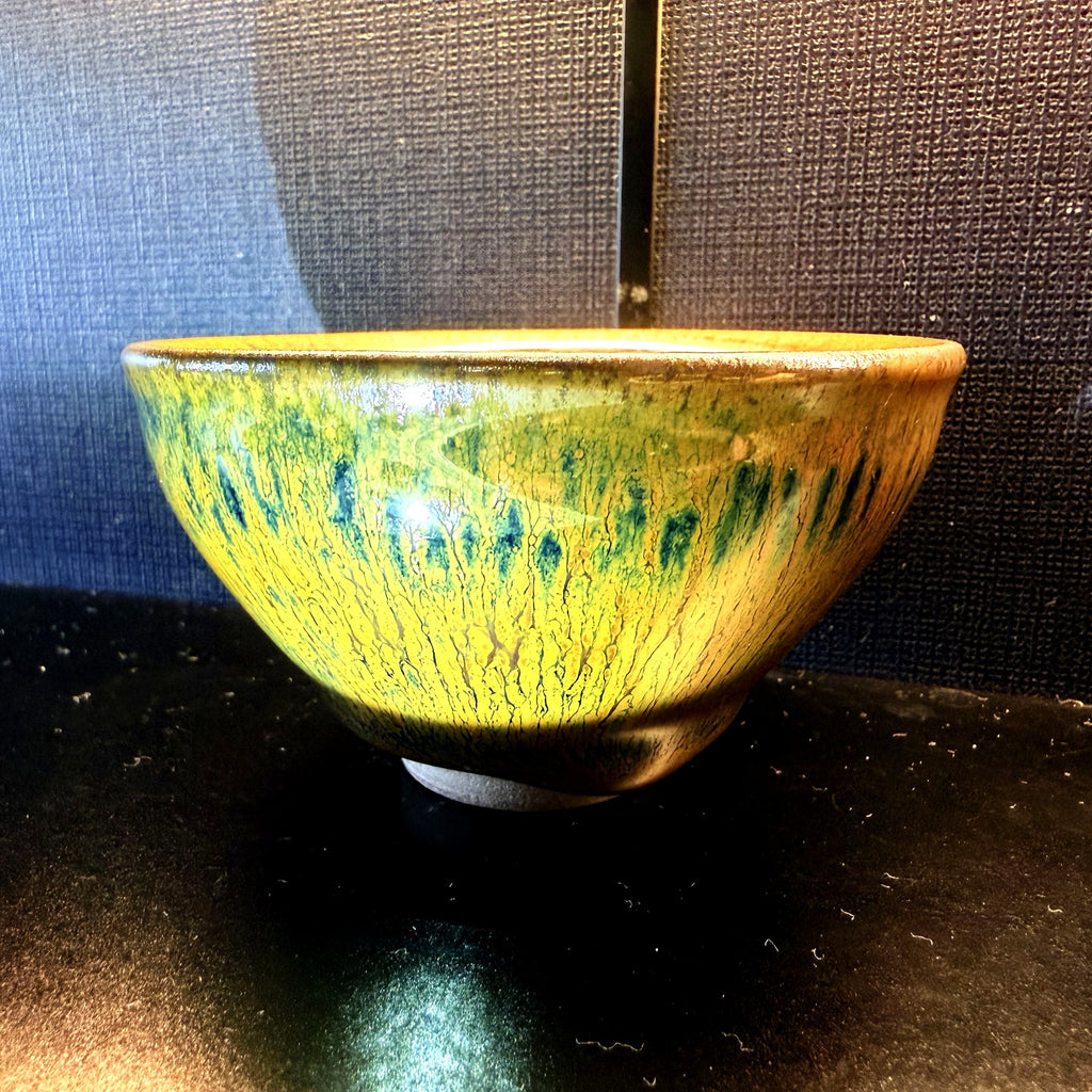 Golden Moss Hare's Fur Jian Zhan Tea Cup - clean product photo, view one
