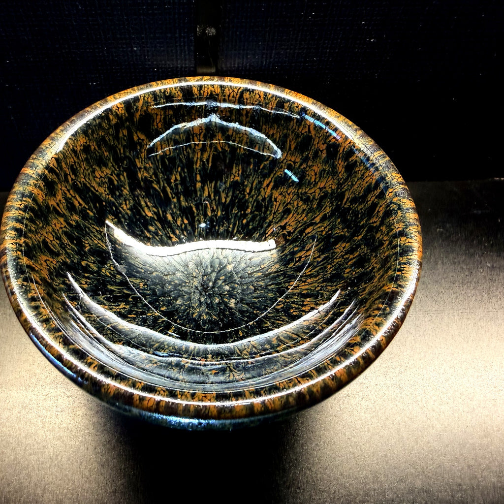 Blue Silver Oil Spot Jian Zhan Tea Cup - clean product photo, view two