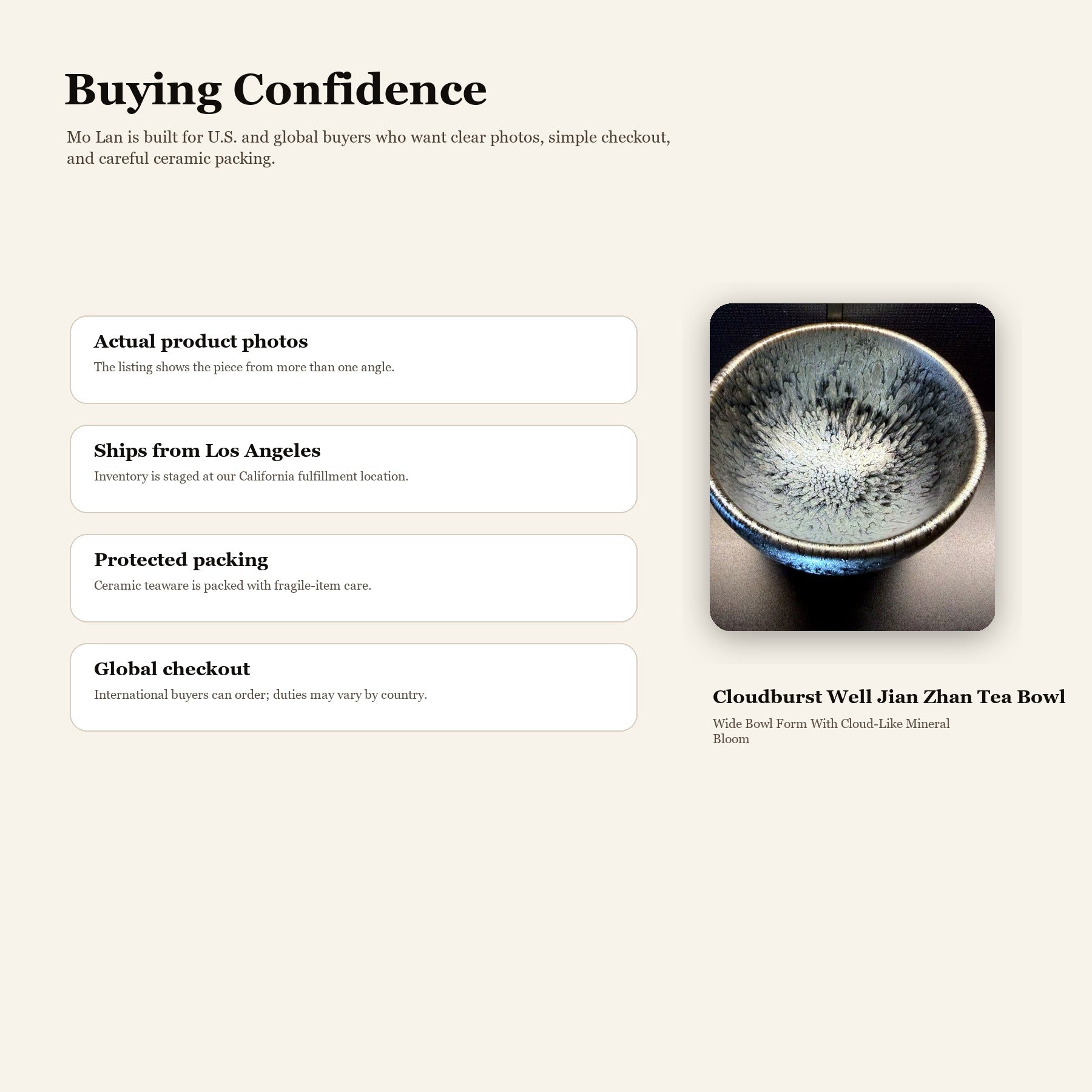 Cloudburst Well Jian Zhan Tea Bowl - buying confidence