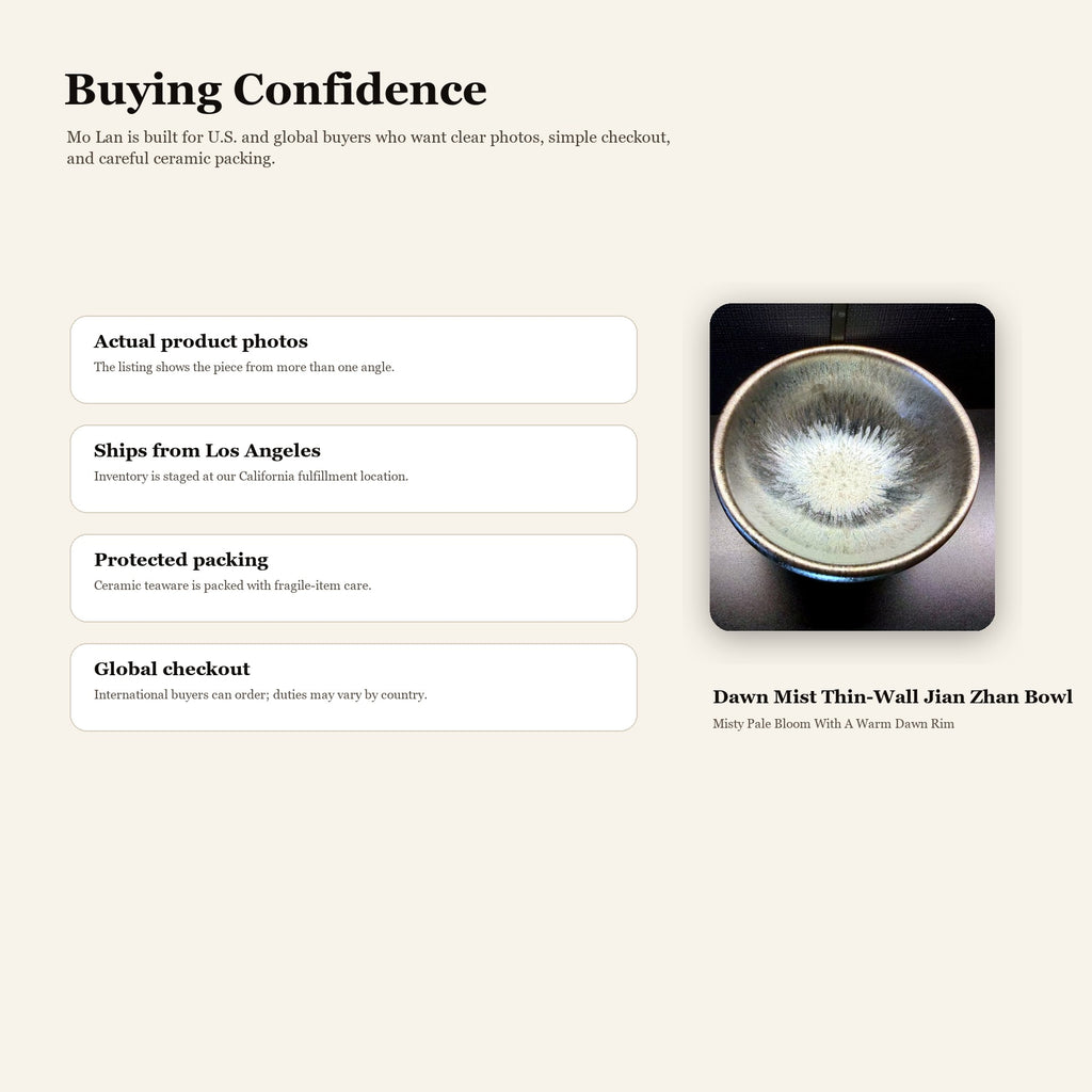 Dawn Mist Thin-Wall Jian Zhan Bowl - buying confidence