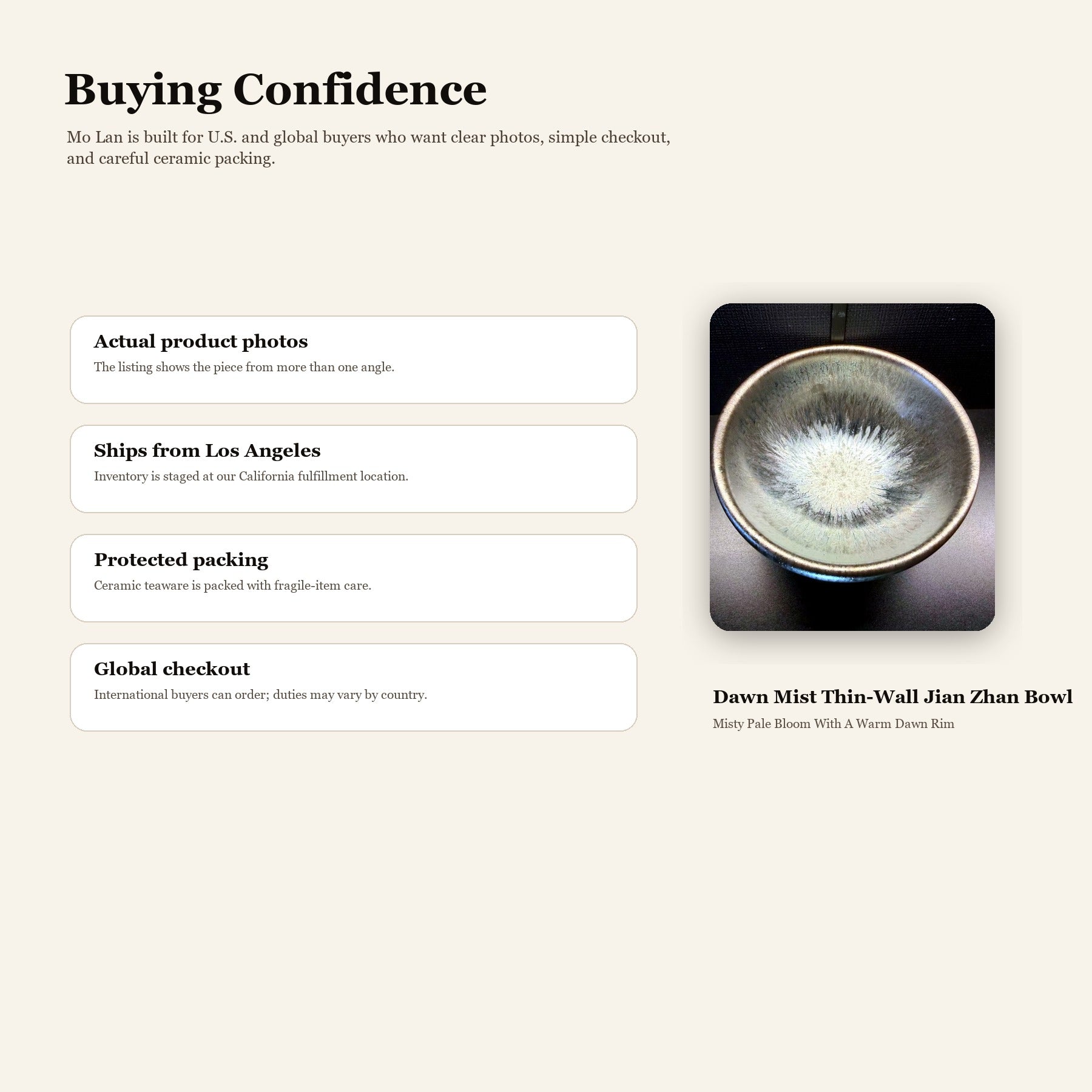 Dawn Mist Thin-Wall Jian Zhan Bowl - buying confidence