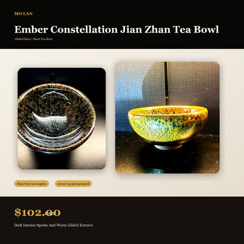 Ember Constellation Jian Zhan Tea Bowl - marketplace hero