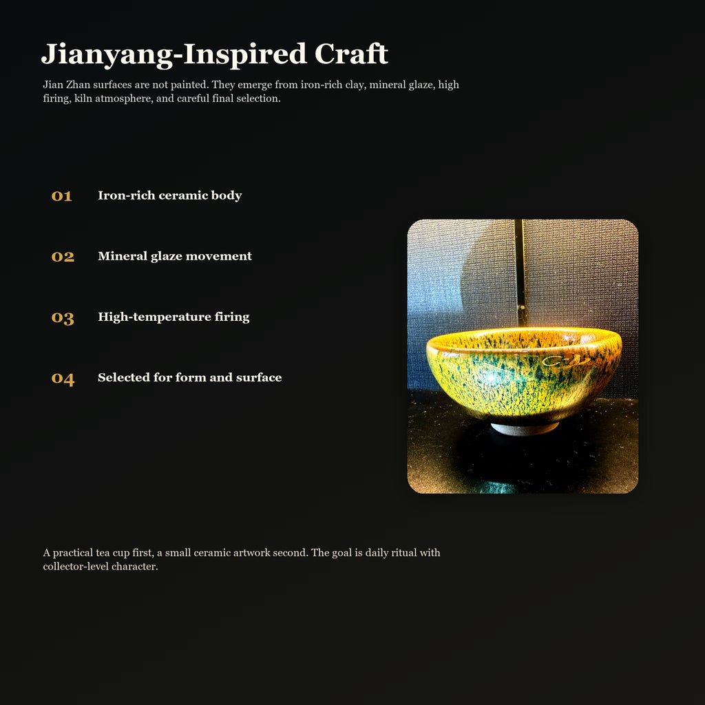 Ember Constellation Jian Zhan Tea Bowl - craft process
