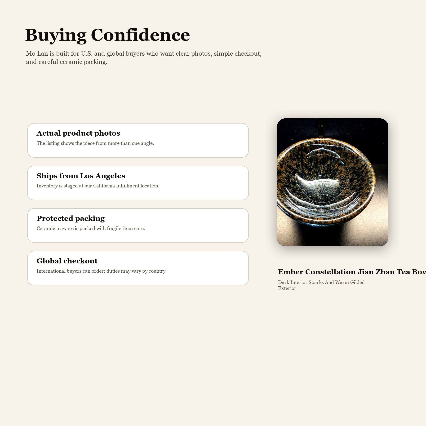Ember Constellation Jian Zhan Tea Bowl - buying confidence