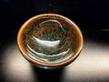 Gilded Horizon Thin-Wall Jian Zhan Bowl - clean front view of the actual glaze and form