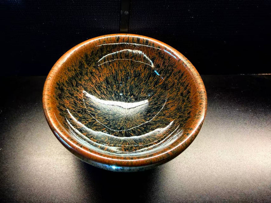 Gilded Horizon Thin-Wall Jian Zhan Bowl