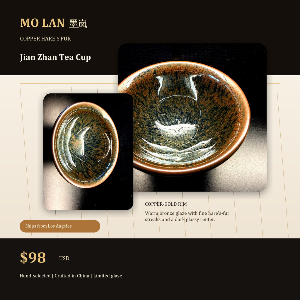 Copper Hare's Fur Rim Jian Zhan Tea Cup - hero product image