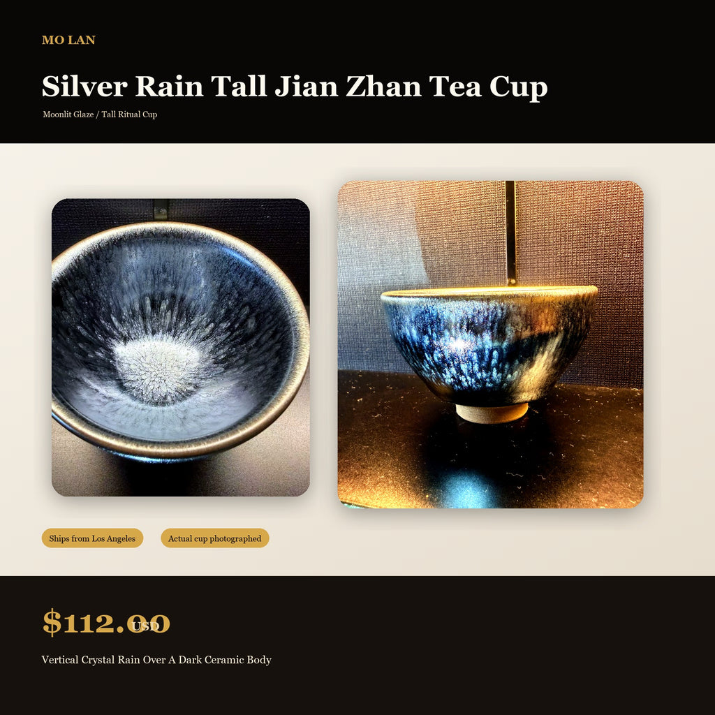 Silver Rain Tall Jian Zhan Tea Cup - marketplace hero