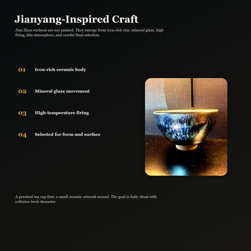 Silver Rain Tall Jian Zhan Tea Cup - craft process
