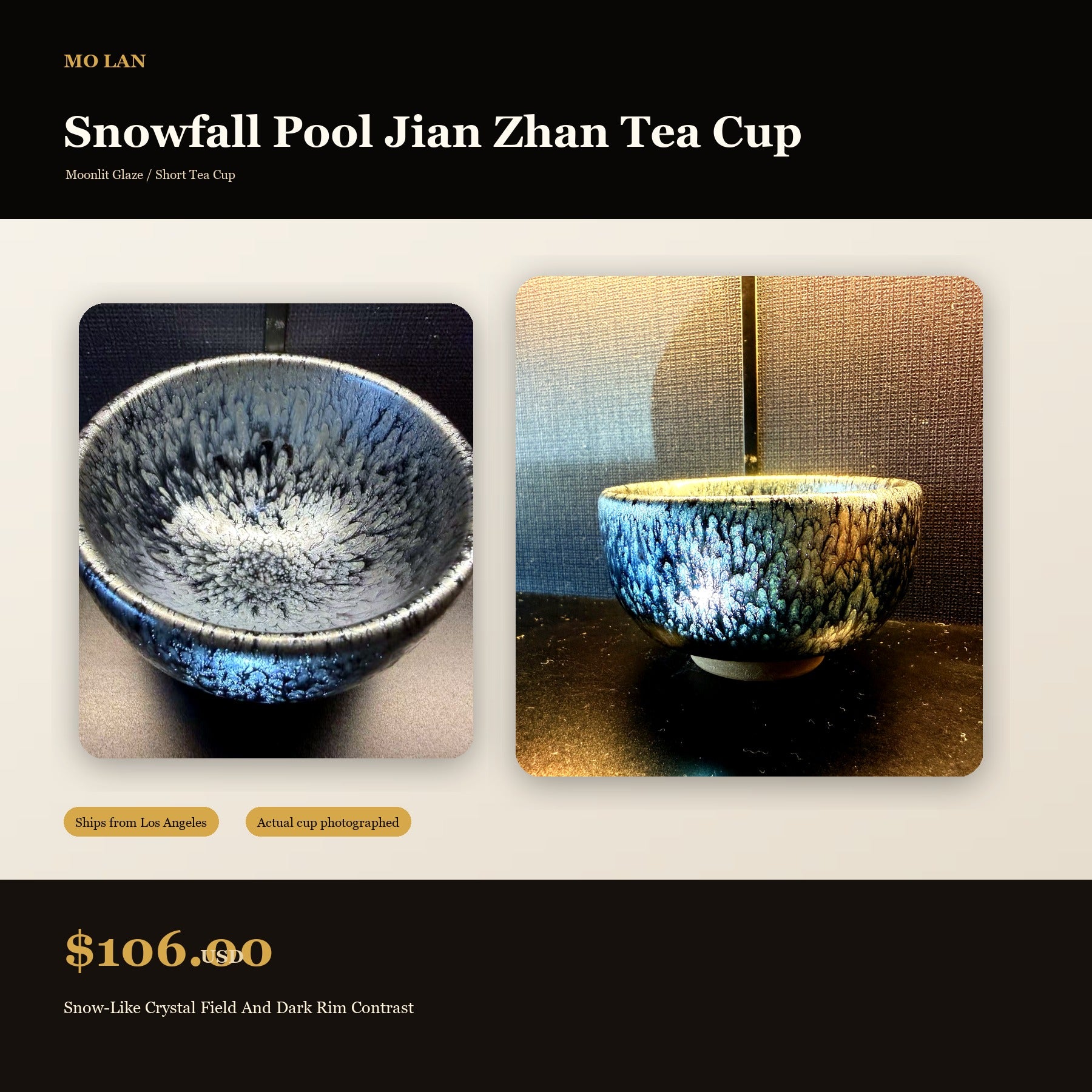 Snowfall Pool Jian Zhan Tea Cup - marketplace hero
