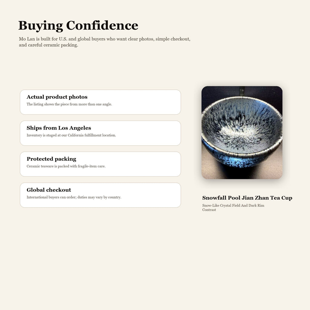 Snowfall Pool Jian Zhan Tea Cup - buying confidence